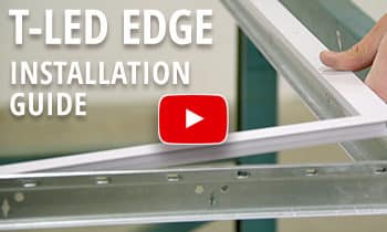 Image or T-LED light being placed on T-Bar