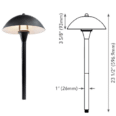 Thumbnail of The round hat gives a contemporary spin on a classic fixture. Round Tea-Hat Pathway Light Click to Advance